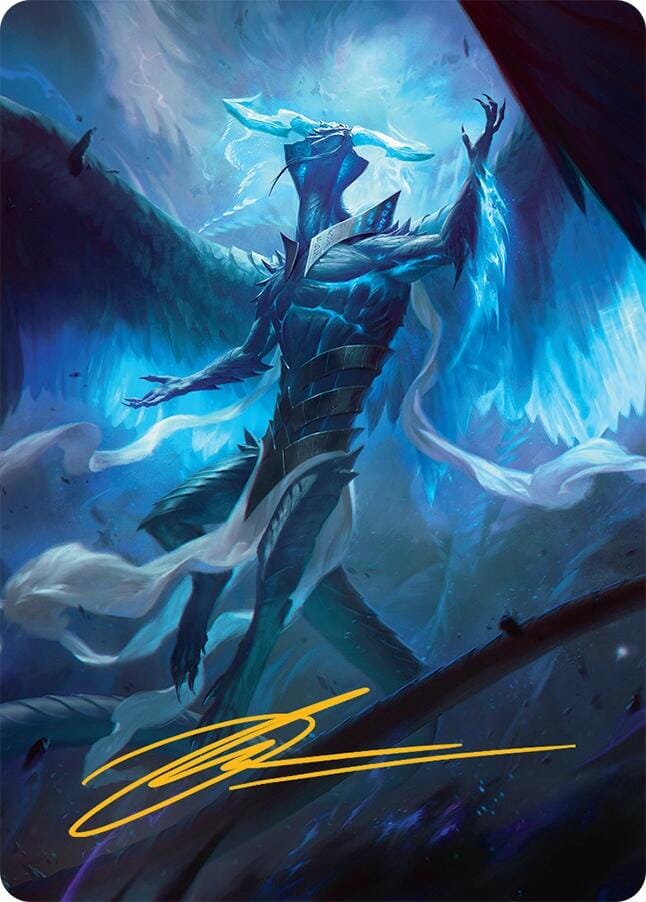 Ugin, Eye of the Storms Art Card (1/54) (Gold-Stamped Signature) [Tarkir: Dragonstorm Art Series] MTG Single Magic: The Gathering  | Multizone: Comics And Games