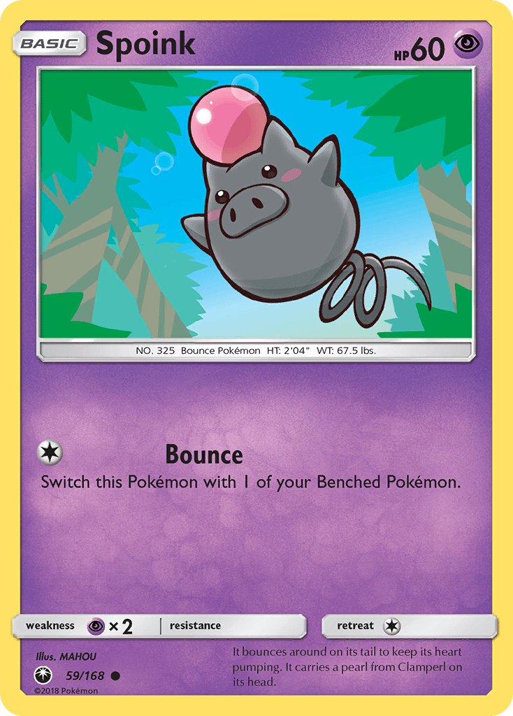 Spoink (59/168) [Sun & Moon: Celestial Storm] Pokemon Single Pokémon  | Multizone: Comics And Games