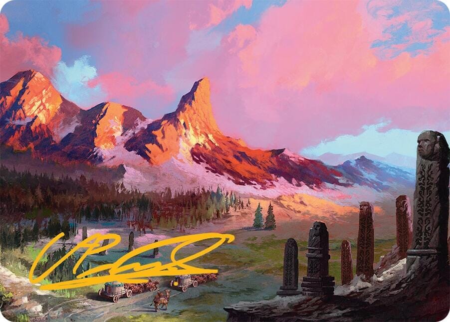 Rugged Highlands Art Card (29/54) (Gold-Stamped Signature) [Tarkir: Dragonstorm Art Series] MTG Single Magic: The Gathering  | Multizone: Comics And Games