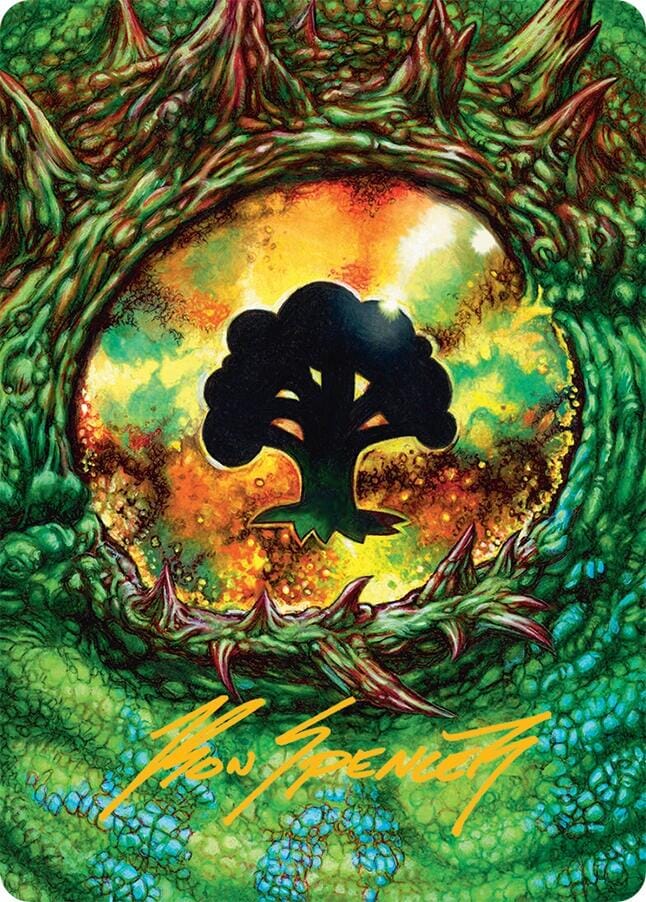 Forest Art Card (32/54) (Gold-Stamped Signature) [Tarkir: Dragonstorm Art Series] MTG Single Magic: The Gathering  | Multizone: Comics And Games