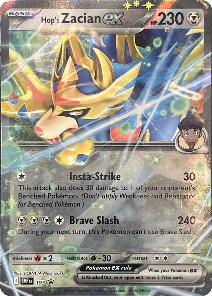 Hop's Zacian ex (SVP193) [Scarlet & Violet: Black Star Promos] Pokemon Single Pokémon  | Multizone: Comics And Games