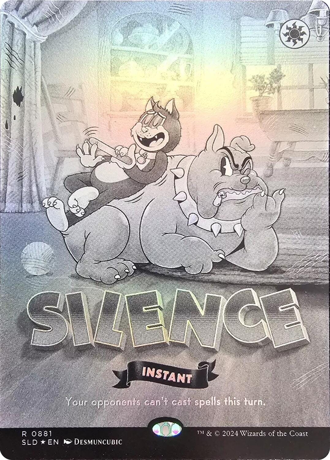 Silence (0881) (Black & White Foil) [Secret Lair Drop Series] MTG Single Magic: The Gathering  | Multizone: Comics And Games