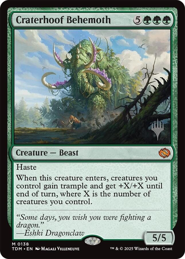 Craterhoof Behemoth (Promo Pack) [Tarkir: Dragonstorm Promos] MTG Single Magic: The Gathering  | Multizone: Comics And Games
