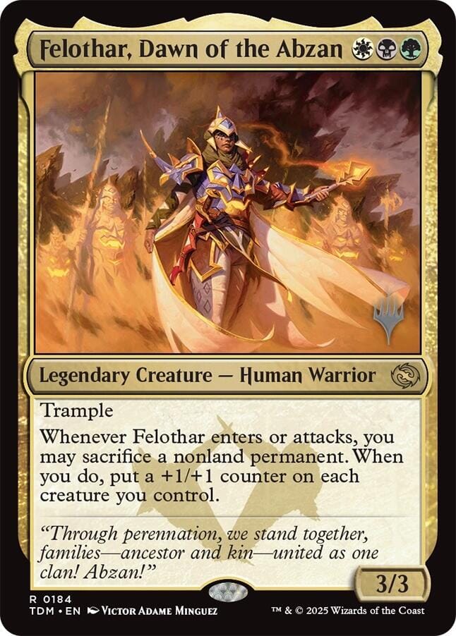 Felothar, Dawn of the Abzan [Tarkir: Dragonstorm Promos] MTG Single Magic: The Gathering  | Multizone: Comics And Games