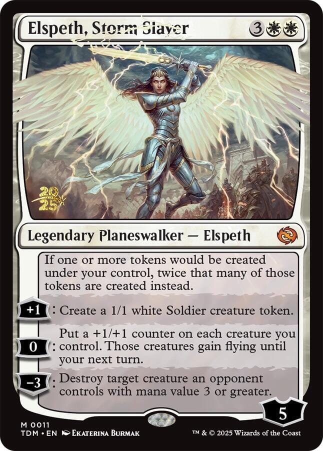 Elspeth, Storm Slayer [Tarkir: Dragonstorm Prerelease Promos] MTG Single Magic: The Gathering  | Multizone: Comics And Games