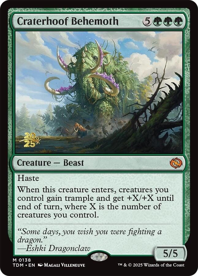 Craterhoof Behemoth [Tarkir: Dragonstorm Prerelease Promos] MTG Single Magic: The Gathering  | Multizone: Comics And Games