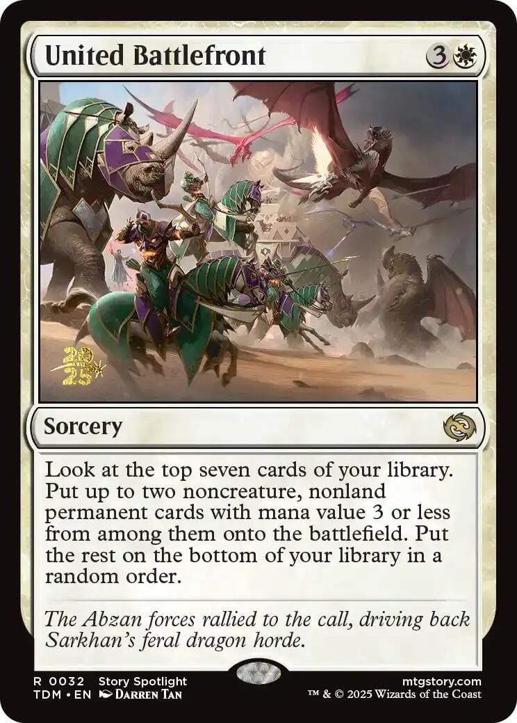United Battlefront [Tarkir: Dragonstorm Prerelease Promos] MTG Single Magic: The Gathering  | Multizone: Comics And Games