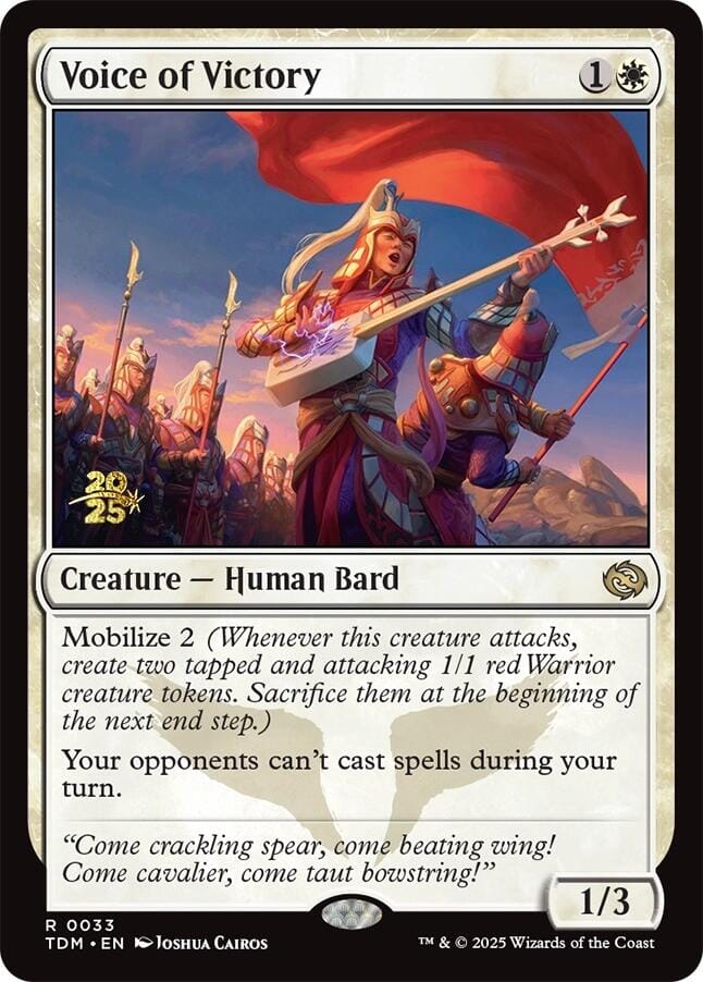 Voice of Victory [Tarkir: Dragonstorm Prerelease Cards] MTG Single Magic: The Gathering  | Multizone: Comics And Games