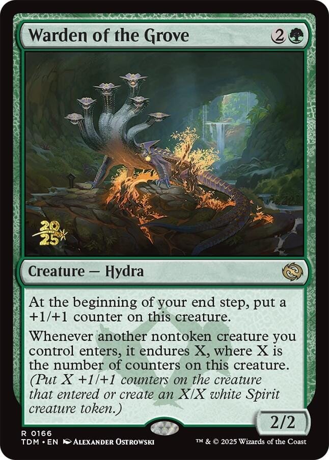 Warden of the Grove [Tarkir: Dragonstorm Prerelease Promos] MTG Single Magic: The Gathering  | Multizone: Comics And Games