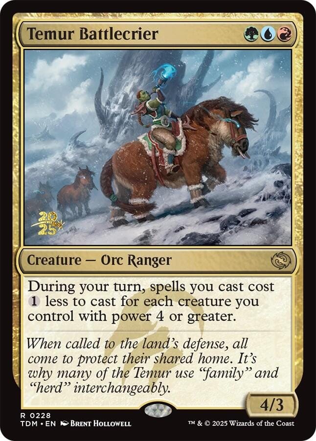 Temur Battlecrier [Tarkir: Dragonstorm Prerelease Promos] MTG Single Magic: The Gathering  | Multizone: Comics And Games