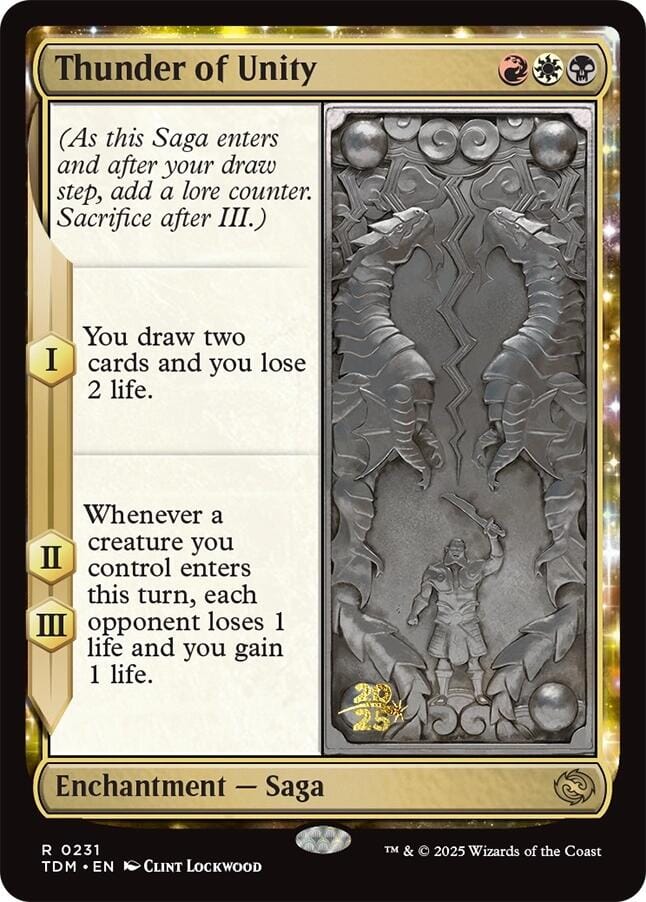 Thunder of Unity [Tarkir: Dragonstorm Prerelease Promos] MTG Single Magic: The Gathering  | Multizone: Comics And Games