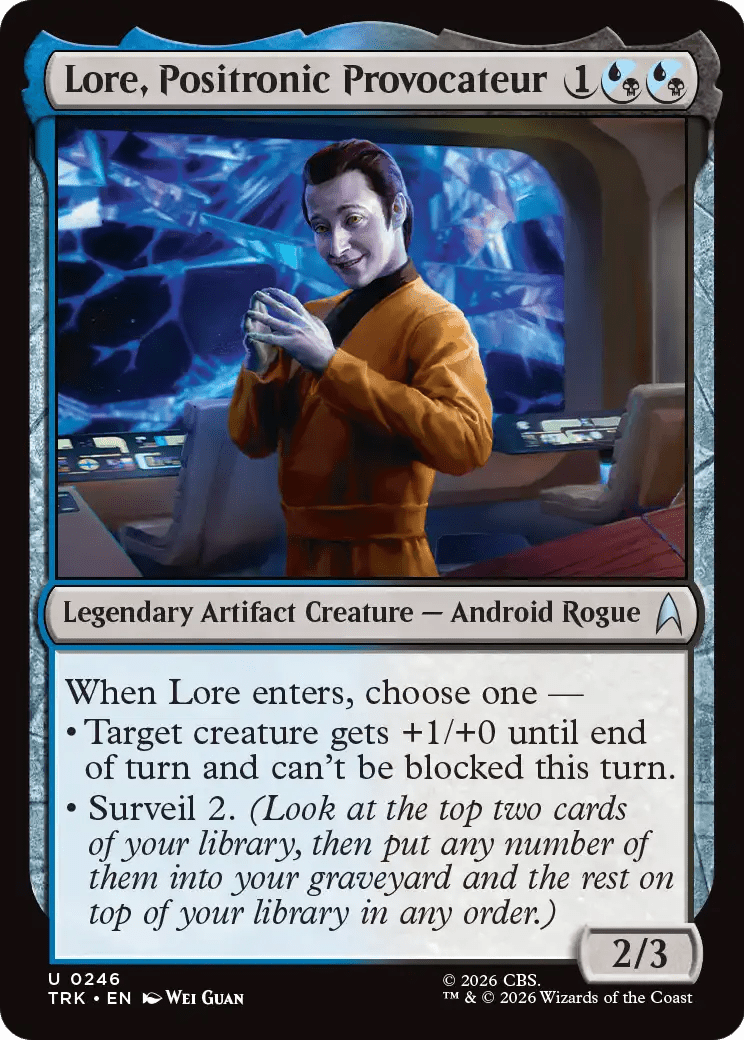 Lore, Positronic Provocateur [Star Trek] MTG Single Magic: The Gathering  | Multizone: Comics And Games