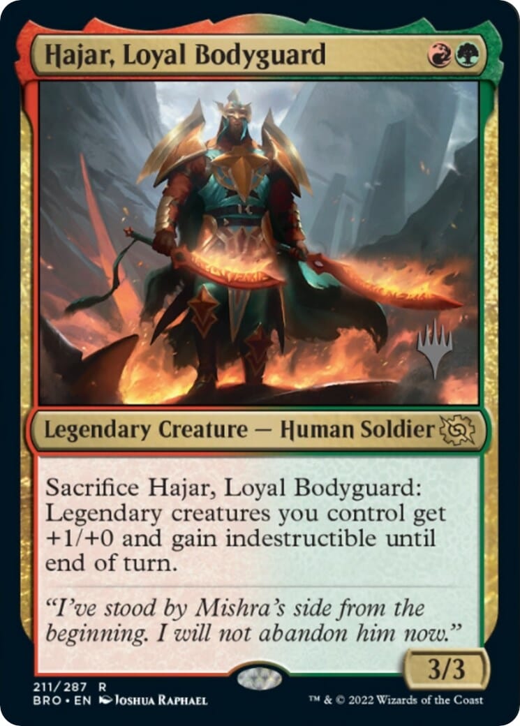 Hajar, Loyal Bodyguard (Promo Pack) [The Brothers' War Promos] MTG Single Magic: The Gathering  | Multizone: Comics And Games