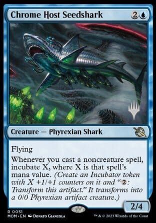 Chrome Host Seedshark (Promo Pack) [March of the Machine Promos] MTG Single Magic: The Gathering  | Multizone: Comics And Games