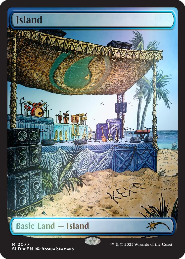 Island (2077) (Rainbow Foil) [Secret Lair Drop Series] MTG Single Magic: The Gathering  | Multizone: Comics And Games