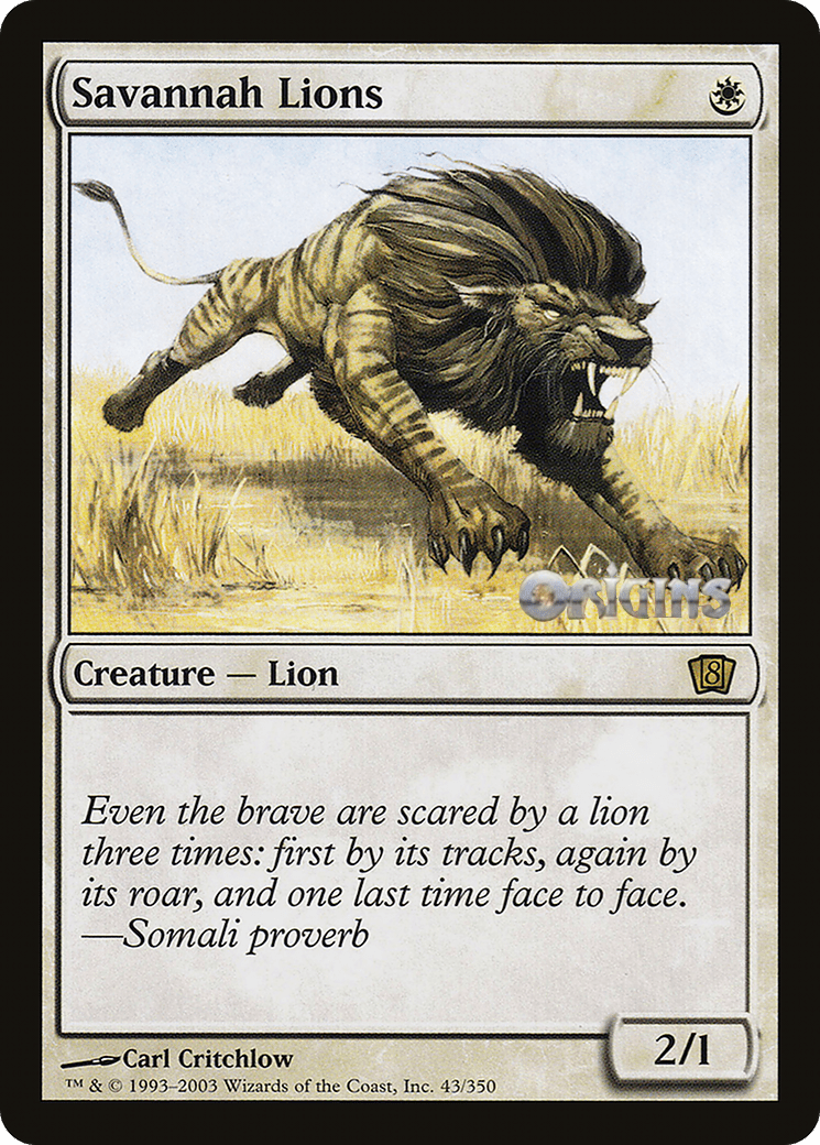 Savannah Lions (Origins 2003) [Oversize Cards] MTG Single Magic: The Gathering  | Multizone: Comics And Games