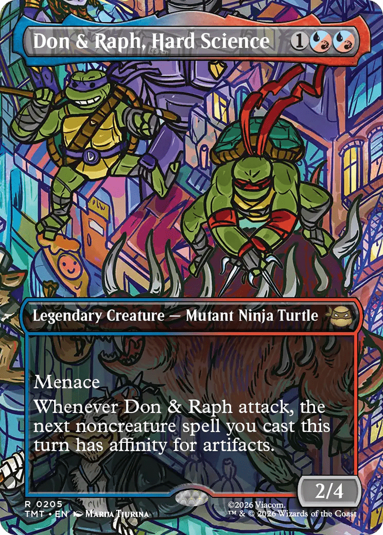 Don & Raph, Hard Science (Borderless) [Teenage Mutant Ninja Turtles] MTG Single Magic: The Gathering  | Multizone: Comics And Games
