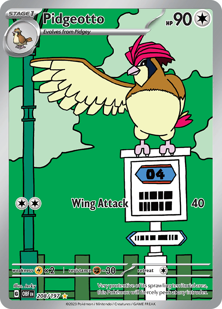 Pidgeotto (208/197) [Scarlet & Violet: Obsidian Flames] Pokemon Single Pokémon  | Multizone: Comics And Games