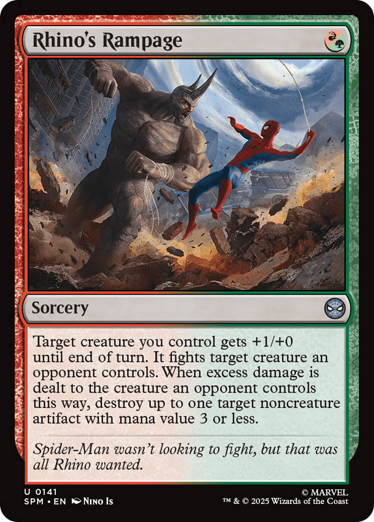 Rhino's Rampage [Marvel's Spider-Man] MTG Single Magic: The Gathering  | Multizone: Comics And Games