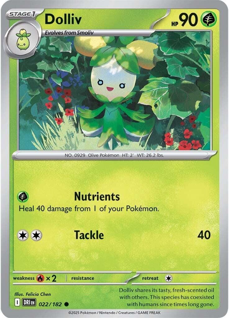 Dolliv (022/182) [Scarlet & Violet: Destined Rivals] Pokemon Single Pokémon  | Multizone: Comics And Games