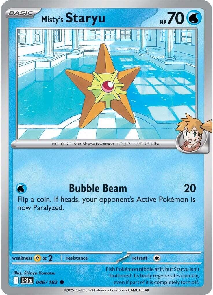 Misty's Staryu (046/182) [Scarlet & Violet: Destined Rivals] Pokemon Single Pokémon  | Multizone: Comics And Games