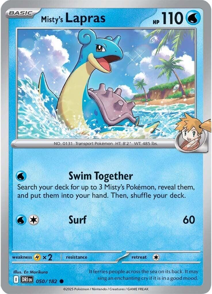 Misty's Lapras (050/182) [Scarlet & Violet: Destined Rivals] Pokemon Single Pokémon  | Multizone: Comics And Games