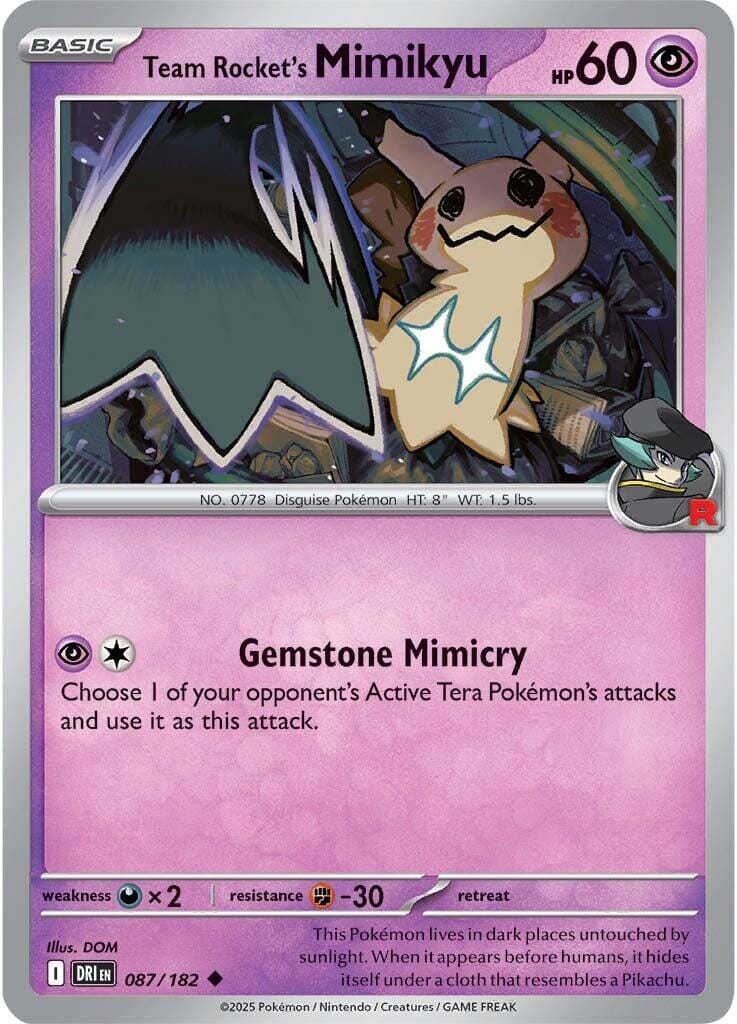 Team Rocket's Mimikyu (087/182) [Scarlet & Violet: Destined Rivals] Pokemon Single Pokémon  | Multizone: Comics And Games