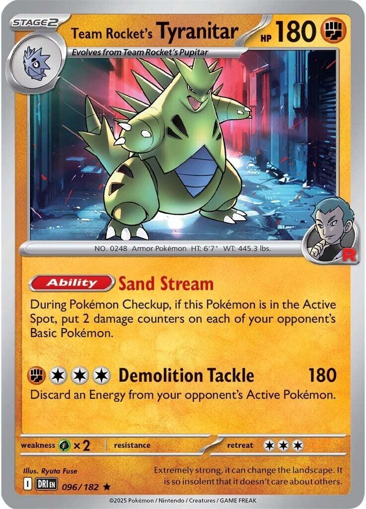 Team Rocket's Tyranitar (096/182) [Scarlet & Violet: Destined Rivals] Pokemon Single Pokémon  | Multizone: Comics And Games