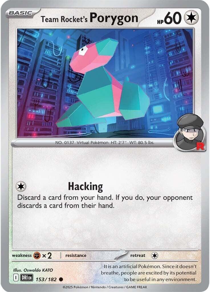 Team Rocket's Porygon (153/182) [Scarlet & Violet: Destined Rivals] Pokemon Single Pokémon  | Multizone: Comics And Games