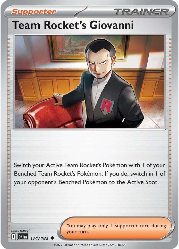 Team Rocket's Giovanni (174/182) [Scarlet & Violet: Destined Rivals] Pokemon Single Pokémon  | Multizone: Comics And Games