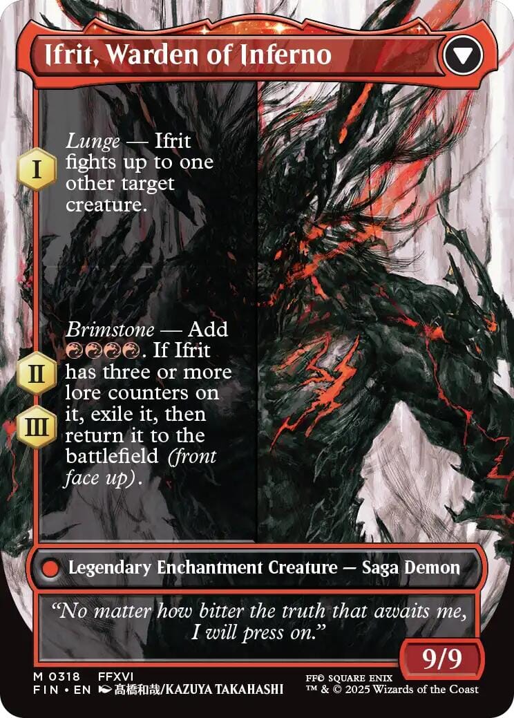 Clive, Ifrit's Dominant // Ifrit, Warden of Inferno (Borderless) (0318) [FINAL FANTASY] MTG Single Magic: The Gathering  | Multizone: Comics And Games