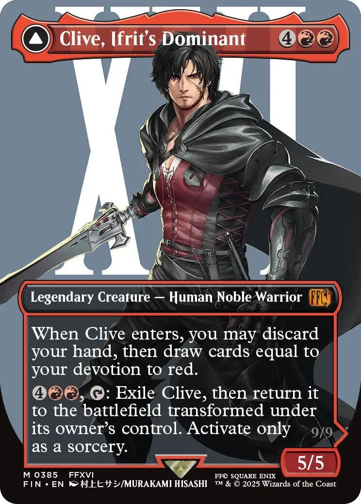 Clive, Ifrit's Dominant // Ifrit, Warden of Inferno (Borderless) (0385) [FINAL FANTASY] MTG Single Magic: The Gathering  | Multizone: Comics And Games