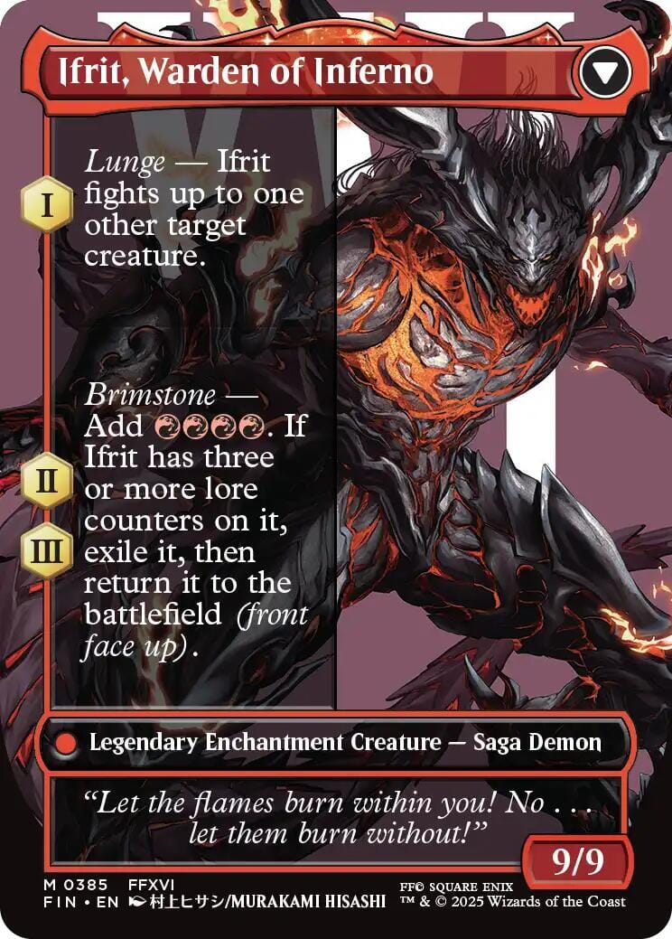 Clive, Ifrit's Dominant // Ifrit, Warden of Inferno (Borderless) (0385) [FINAL FANTASY] MTG Single Magic: The Gathering  | Multizone: Comics And Games
