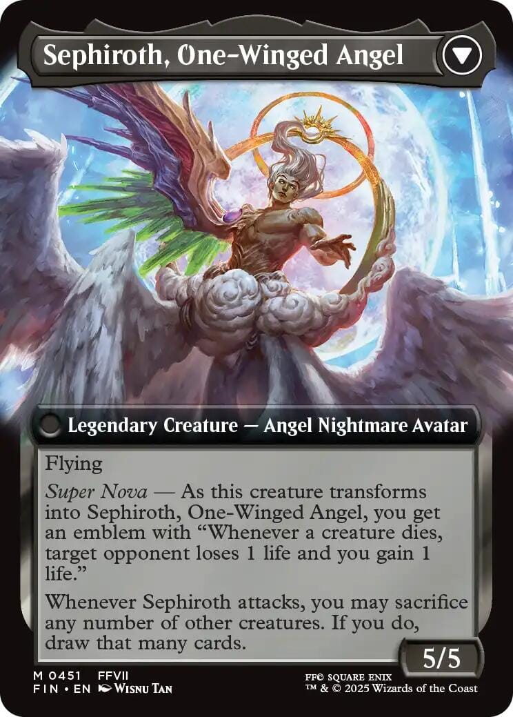Sephiroth, Fabled SOLDIER // Sephiroth, One-Winged Angel (Extended Art) [FINAL FANTASY] MTG Single Magic: The Gathering  | Multizone: Comics And Games