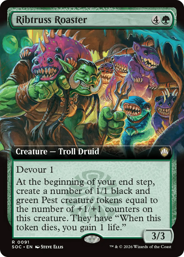 Ribtruss Roaster (Extended Art) [Secrets of Strixhaven Commander] MTG Single Magic: The Gathering  | Multizone: Comics And Games