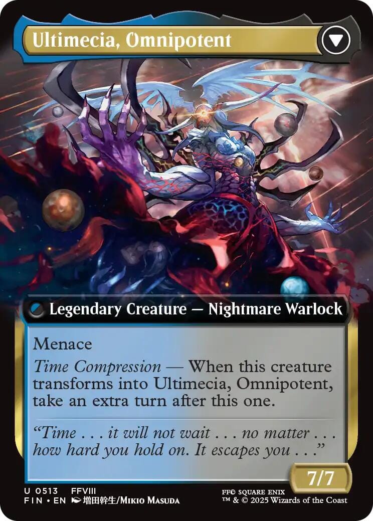 Ultimecia, Time Sorceress // Ultimecia, Omnipotent (Extended Art) [FINAL FANTASY] MTG Single Magic: The Gathering  | Multizone: Comics And Games