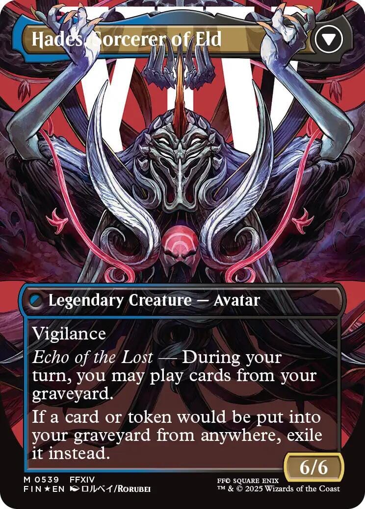 Emet-Selch, Unsundered // Hades, Sorcerer of Eld (Borderless) (Surge Foil) [FINAL FANTASY] MTG Single Magic: The Gathering  | Multizone: Comics And Games