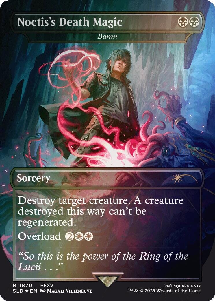 Noctis's Death Magic - Damn (Rainbow Foil) [Secret Lair Drop Series] MTG Single Magic: The Gathering  | Multizone: Comics And Games