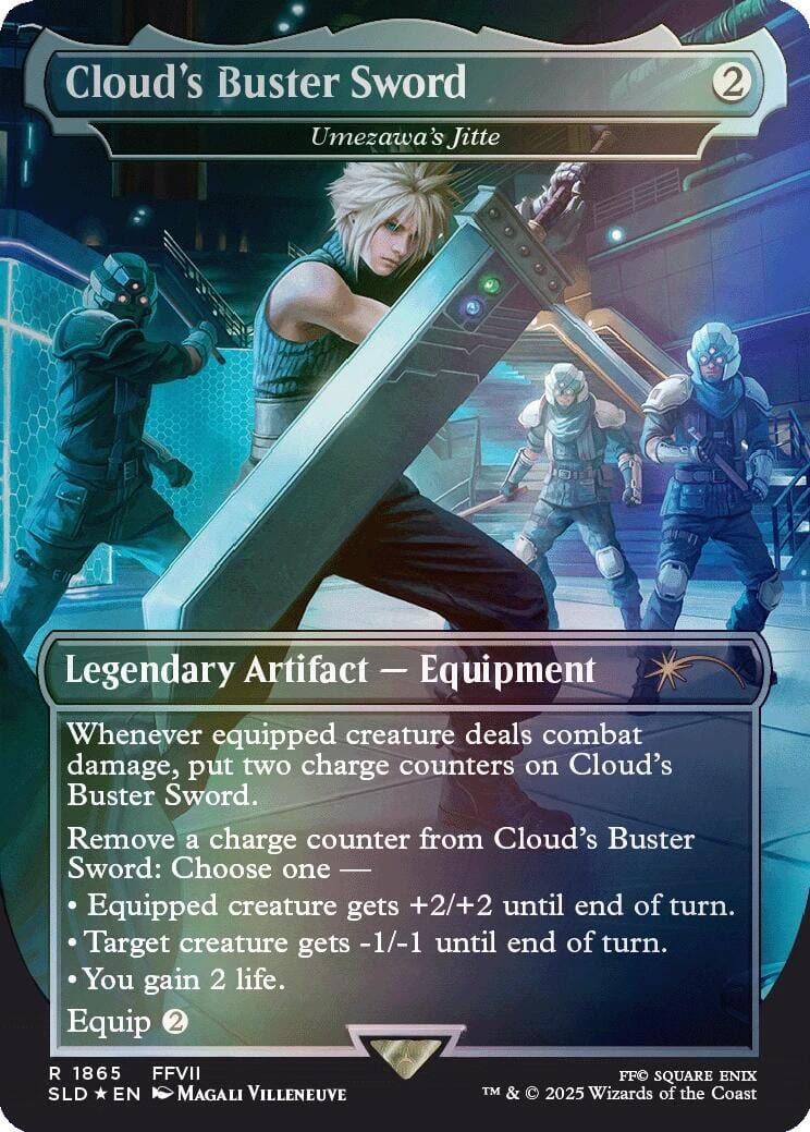 Cloud's Buster Sword - Umezawa's Jitte (Rainbow Foil) [Secret Lair Drop Series] MTG Single Magic: The Gathering  | Multizone: Comics And Games