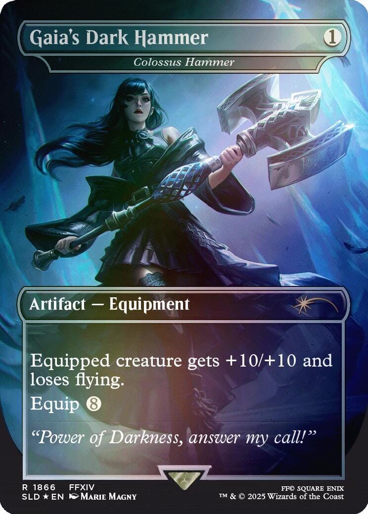 Gaia's Dark Hammer - Colossus Hammer (Rainbow Foil) [Secret Lair Drop Series] MTG Single Magic: The Gathering  | Multizone: Comics And Games