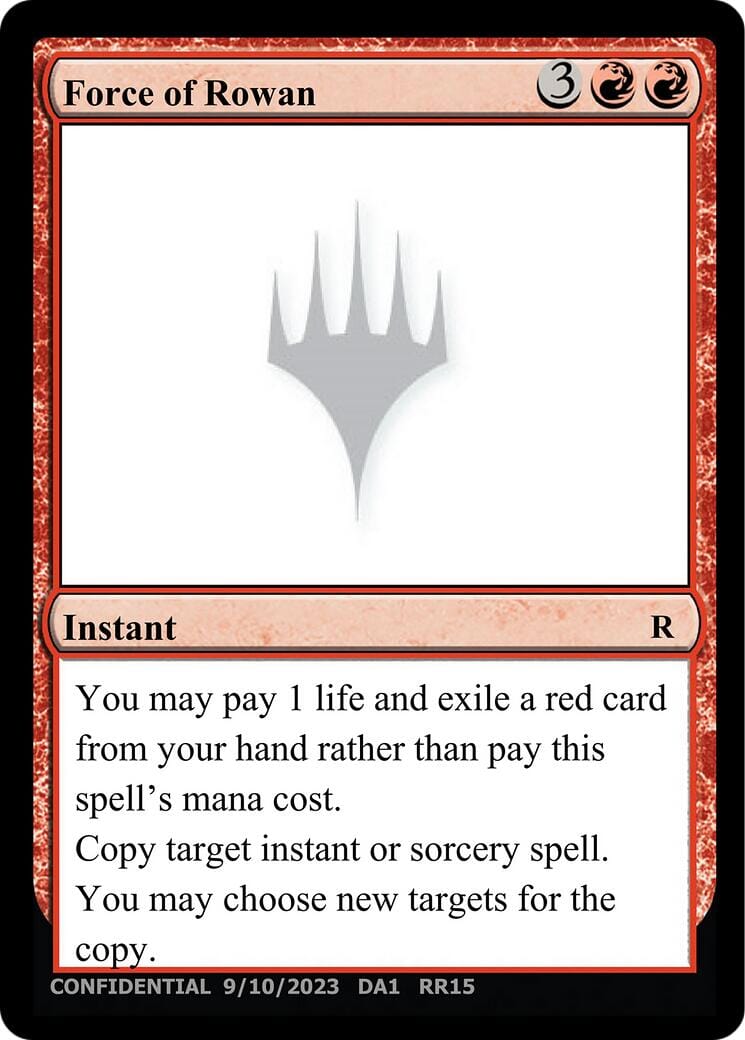 Force of Rowan [Unknown Event] MTG Single Magic: The Gathering  | Multizone: Comics And Games