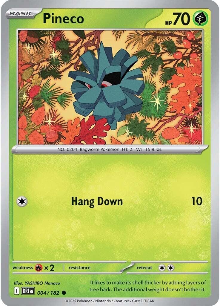 Pineco (004/182) [Scarlet & Violet: Destined Rivals] Pokemon Single Pokémon  | Multizone: Comics And Games