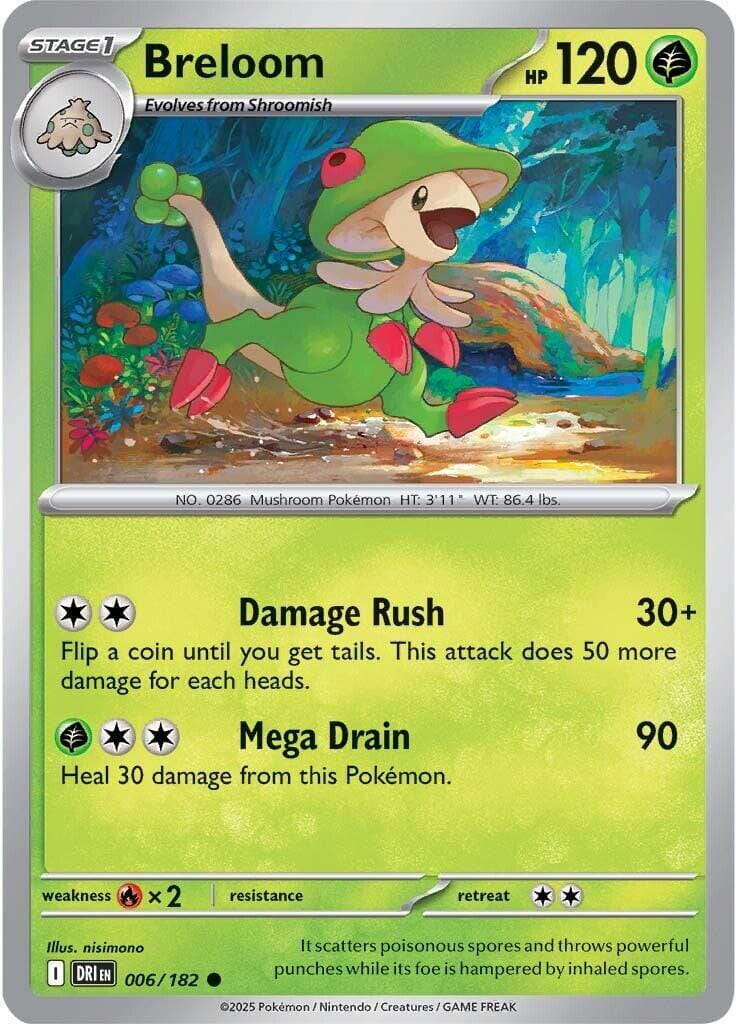 Breloom (006/182) [Scarlet & Violet: Destined Rivals] Pokemon Single Pokémon  | Multizone: Comics And Games