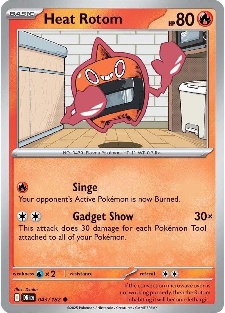 Heat Rotom (043/182) [Scarlet & Violet: Destined Rivals] Pokemon Single Pokémon  | Multizone: Comics And Games