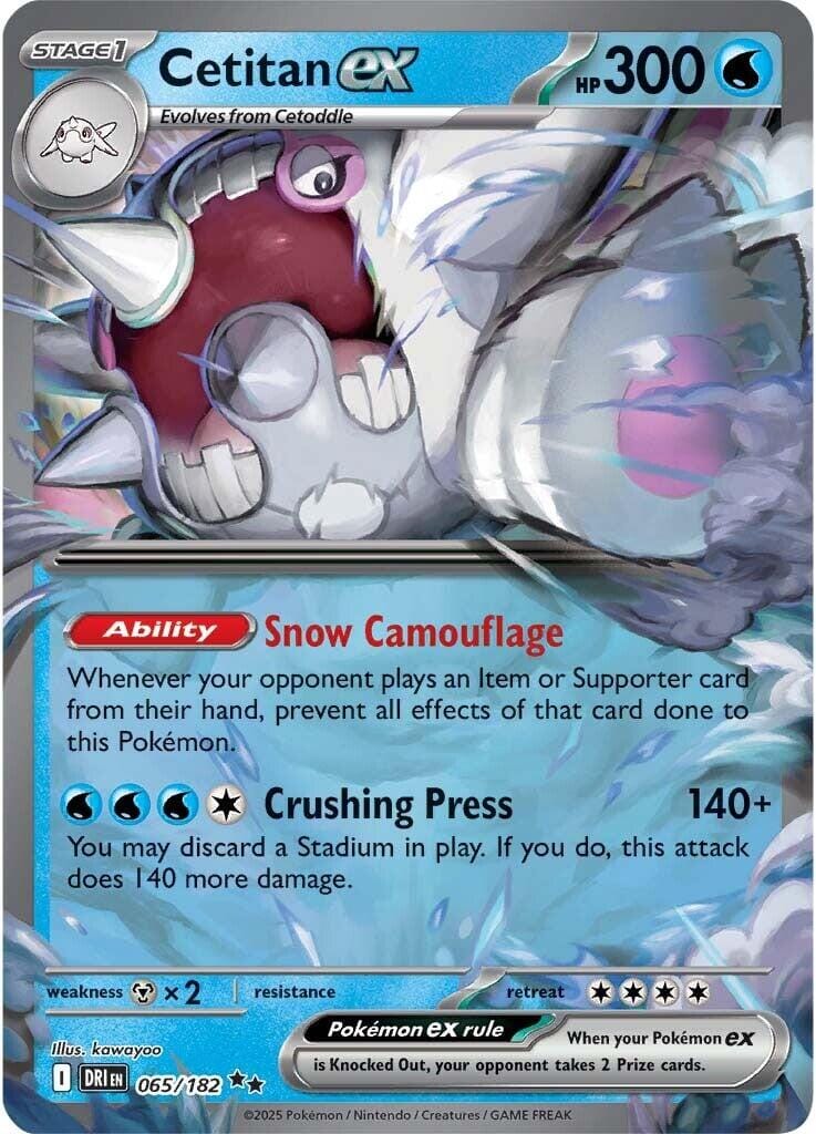 Cetitan ex (065/182) [Scarlet & Violet: Destined Rivals] Pokemon Single Pokémon  | Multizone: Comics And Games