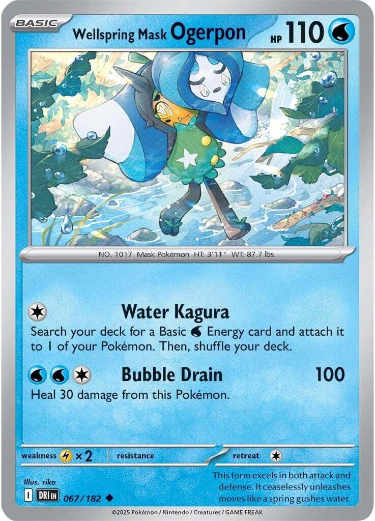 Wellspring Mask Ogerpon (067/182) [Scarlet & Violet: Destined Rivals] Pokemon Single Pokémon  | Multizone: Comics And Games