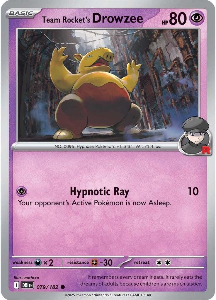 Team Rocket's Drowzee (079/182) [Scarlet & Violet: Destined Rivals] Pokemon Single Pokémon  | Multizone: Comics And Games