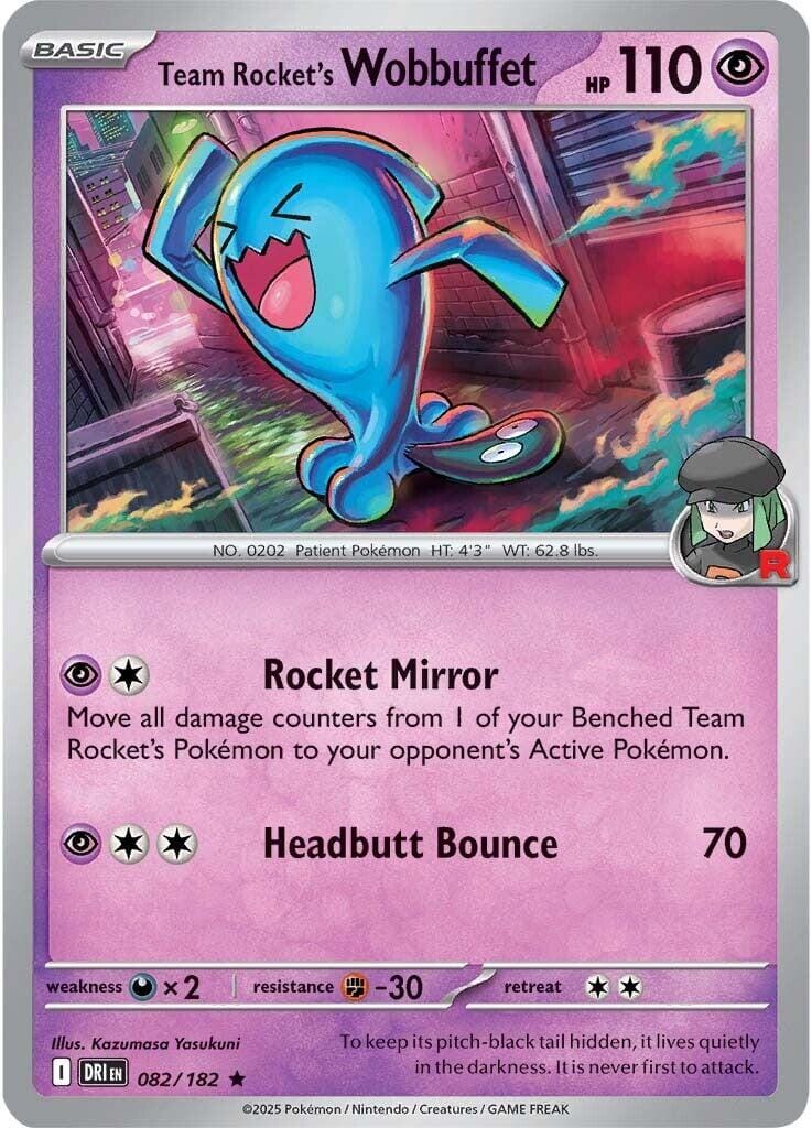 Team Rocket's Wobbuffet (082/182) [Scarlet & Violet: Destined Rivals] Pokemon Single Pokémon  | Multizone: Comics And Games