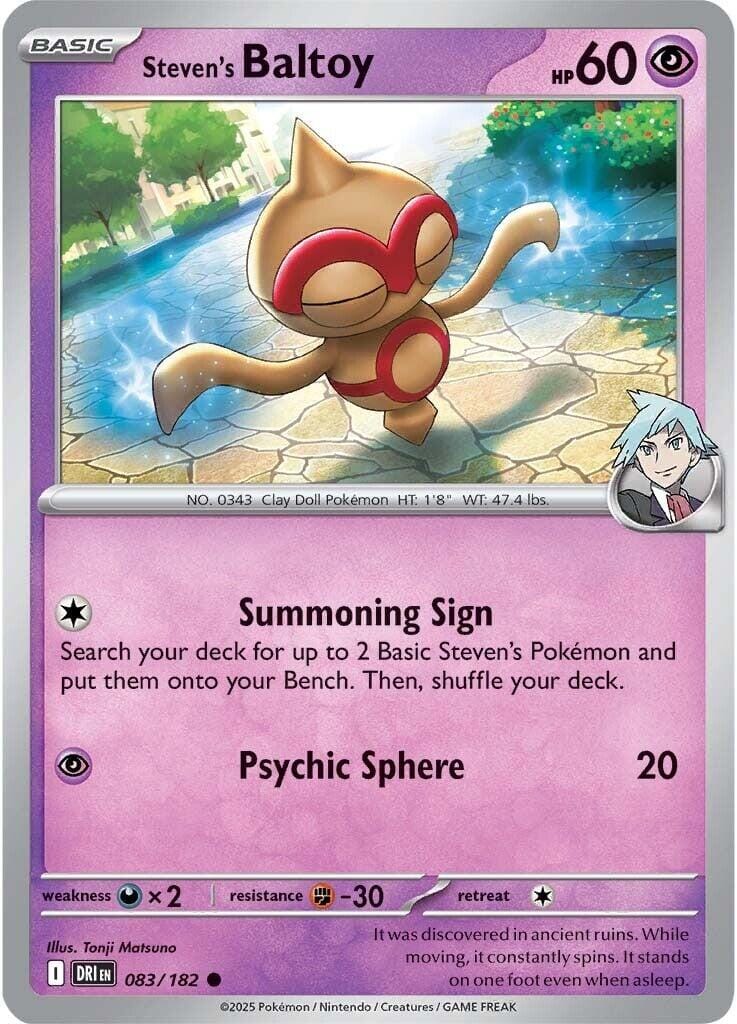 Steven's Baltoy (083/182) [Scarlet & Violet: Destined Rivals] Pokemon Single Pokémon  | Multizone: Comics And Games