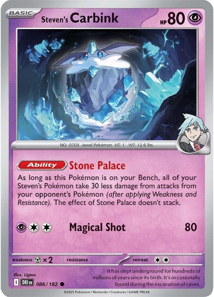 Steven's Carbink (086/182) [Scarlet & Violet: Destined Rivals] Pokemon Single Pokémon  | Multizone: Comics And Games